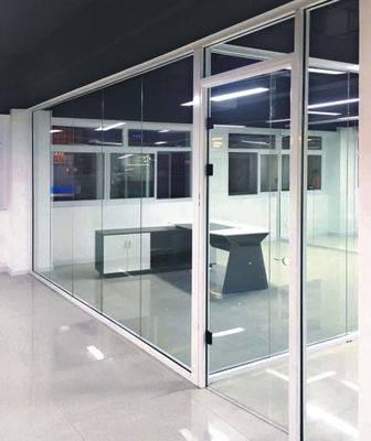 Portas de cozinha de alumínio de vidro transparente e temperado