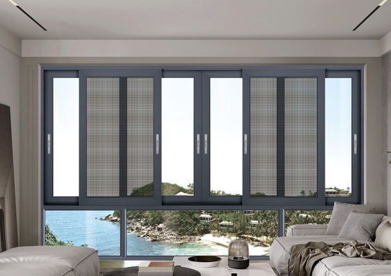 Substituição de janela deslizante de alumínio personalizável com laminado temperado