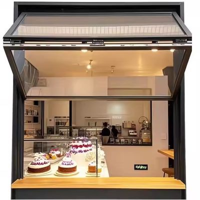 Janela dobrável de alumínio com isolamento acústico, vidros duplos e vidros temperados sólidos