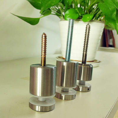 Pino de fixação distanciador para corrimão de vidro sem moldura, montagem em parede, ajustável, em aço inoxidável