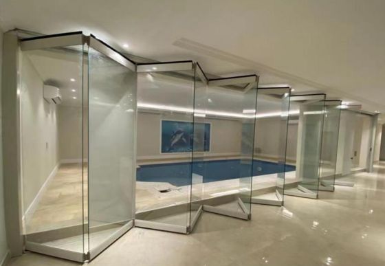 Resistente a tufões Vidro temperado Porta dupla de alta segurança Personalizável