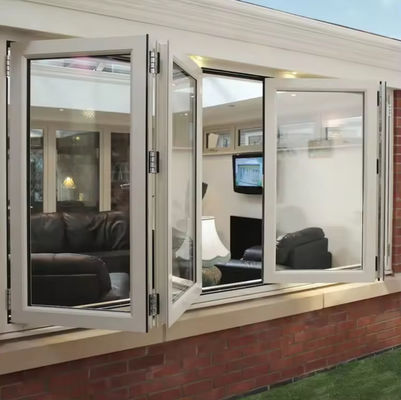 qualidade  Custom Balcony Aluminum Folding Window Tempered Insulated Folding Glass Window fábrica