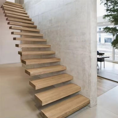 qualidade  SZG Modern Design Floating Staircase Customized Floating Wooden Staircase fábrica