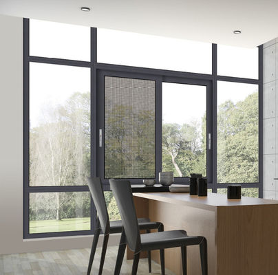 qualidade  Powder Coated Aluminum Sliding Window Insect Protection Double Glazed Sliding Window fábrica