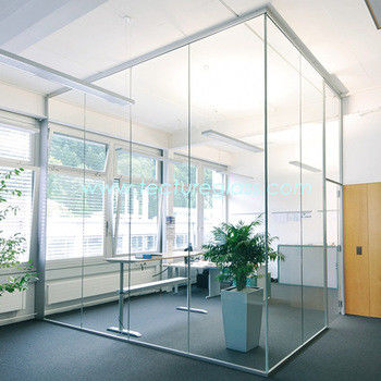 qualidade  Dustproof Glass Partition Wall Easy Cleaning Glass Office Partitions fábrica