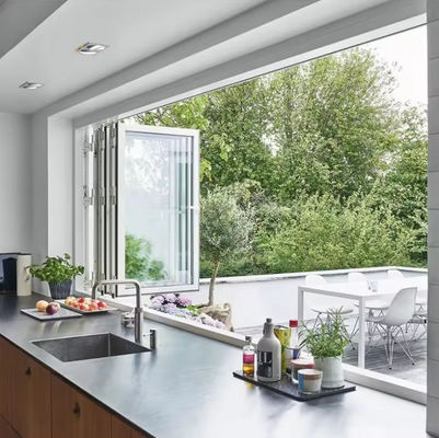 Janela de vidro dobrável de alumínio de balcão personalizado