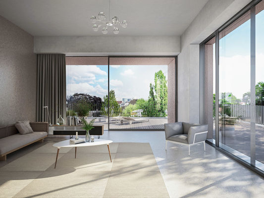 Revestimento em pó portas deslizantes de alumínio exterior personalizadas com perfil de alumínio