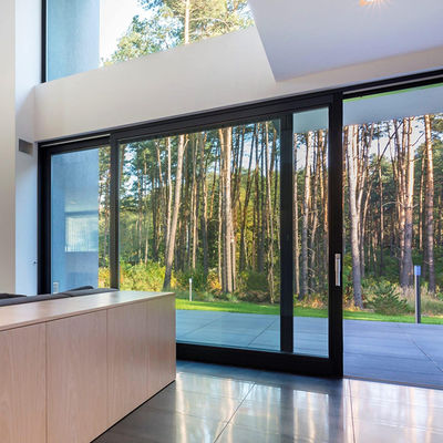 Segurança Residencial Alumínio Porta de Vidro Deslizante Vidro Isolado Com Perfil de Quebra Térmica