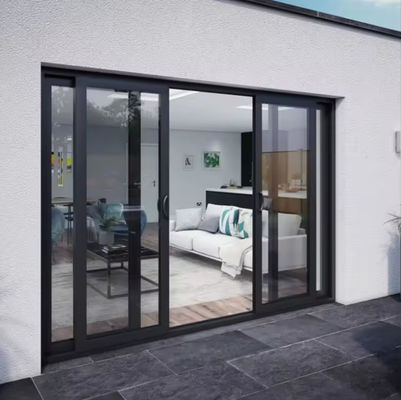 Segurança Residencial Alumínio Porta de Vidro Deslizante Vidro Isolado Com Perfil de Quebra Térmica