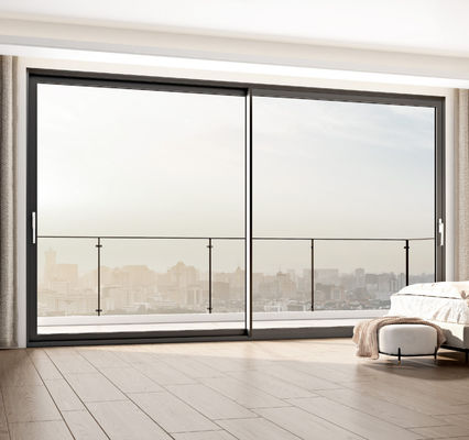 Dimensões personalizadas Porta deslizante de alumínio vidro isolado portas deslizantes de vidro duplo