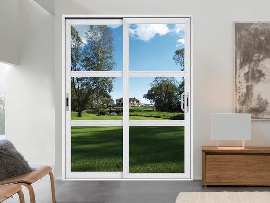 Porta deslizante de vidro de segurança de perfil de alumínio isolado