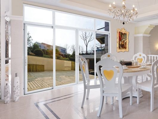 Porta deslizante de vidro de segurança de perfil de alumínio isolado