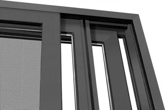 Porta deslizante de perfil de alumínio robusto personalizável com vidro temperado