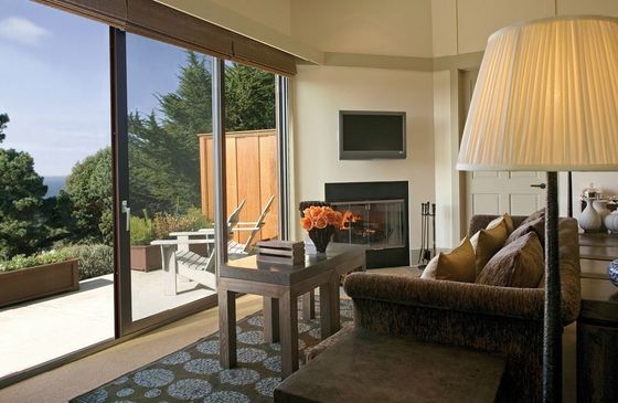 Portas de vidro deslizantes de alumínio grosso durável