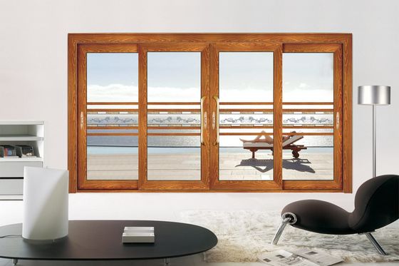 Porta deslizante de alumínio de vidro duplo Resistência a furacões Porta de vidro multi deslizante