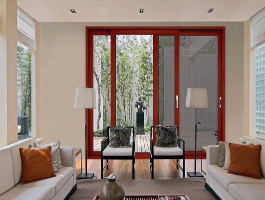 Porta de vidro grande e deslizante de pão revestido de alumínio