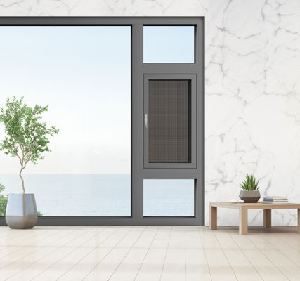 Janela giratória de alumínio fácil de limpar e resistente ao calor