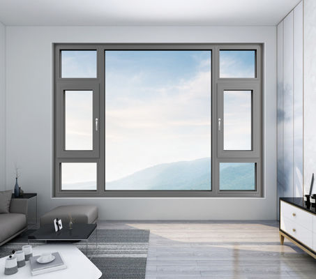 Janela giratória de alumínio fácil de limpar e resistente ao calor