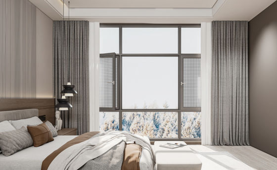 SZG Economia de espaço de alumínio para fora abrindo janelas para a máxima circulação de ar