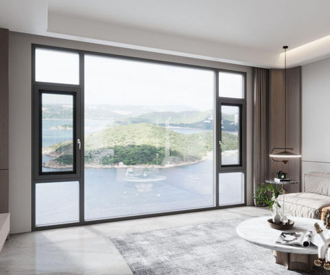 Fácil manutenção Janela de balanço de alumínio Janela de vidro balanço resistente à corrosão