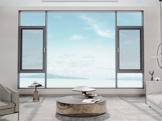 Fácil manutenção Janela de balanço de alumínio Janela de vidro balanço resistente à corrosão