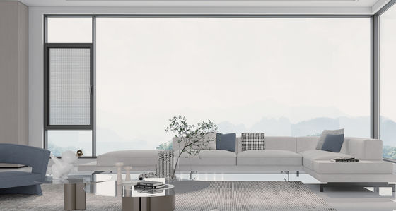 Janela de balanço de alumínio de poupança de energia Janela de vidro temperado de revestimento exterior