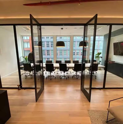 Porta giratória de armação de alumínio pesado quebra térmica fácil manutenção