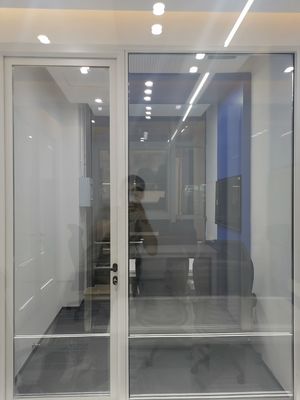 Portas de cozinha de alumínio de vidro transparente e temperado