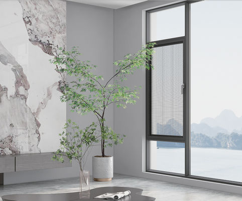 Janela de alumínio revestida de pó com vidro duplo