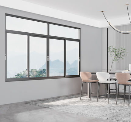 Janela de alumínio deslizante revestida com pó SZG com sistema de bloqueio de vários pontos e hardware