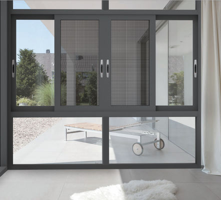 Janela deslizante de alumínio comercial personalizada para proteção contra insetos