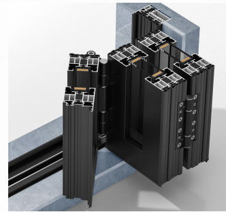 Porta dobrável de alumínio empilhável de design moderno Porta dobrada de alumínio cinza