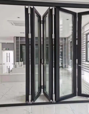 Porta dobrável de alumínio de estrutura fina de estilo moderno Porta de acordeão de alumínio