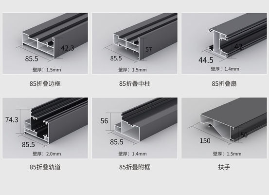 Porta Dobrada de Alumínio Grau e Suave Resistente a Furacões