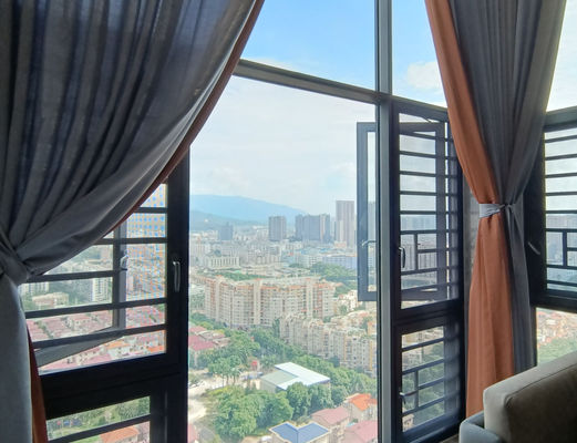 Quadro de alumínio com janelas de balanço personalizadas com vidro isolado temperado