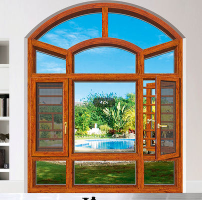 Janela de alumínio revestida em pó com proteção contra insetos