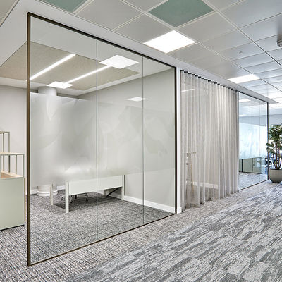 Vidro de quadro fino divisórias de vidro desmontáveis Vidro transparente e temperado