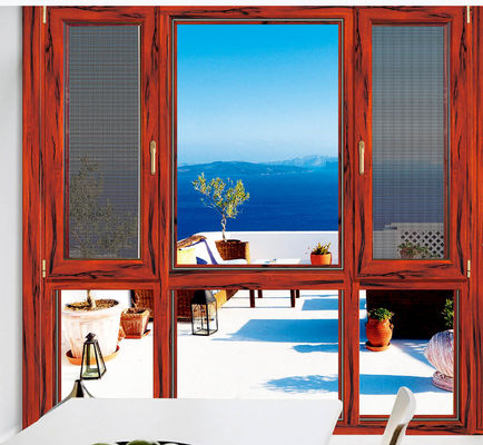 Resistência ao vento inclinação virar janelas de alumínio ajustável com vidros duplos