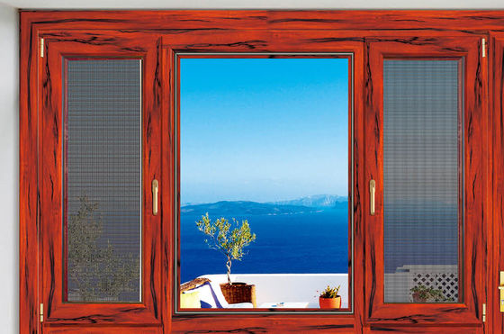 Resistência ao vento inclinação virar janelas de alumínio ajustável com vidros duplos