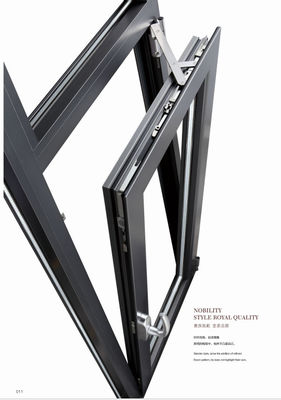 Janela de alumínio de inclinação e volta personalizável à prova de som com vidro isolado