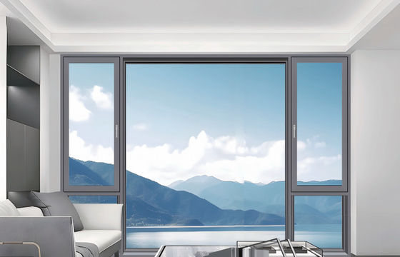 Janela de alumínio de inclinação e volta personalizável à prova de som com vidro isolado