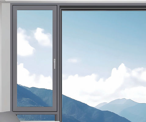 Janela de alumínio isolada com inclinação e volta Economia de energia e fácil manutenção