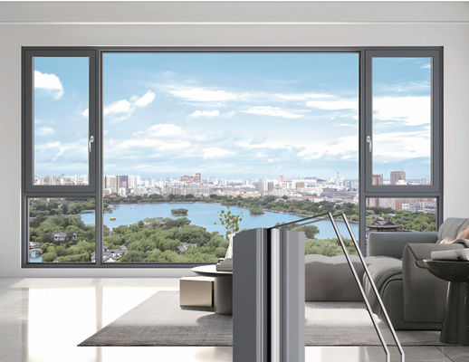 Janela de alumínio isolada com inclinação e volta Economia de energia e fácil manutenção