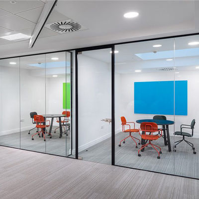 Muralhas de escritório com vidro temperado