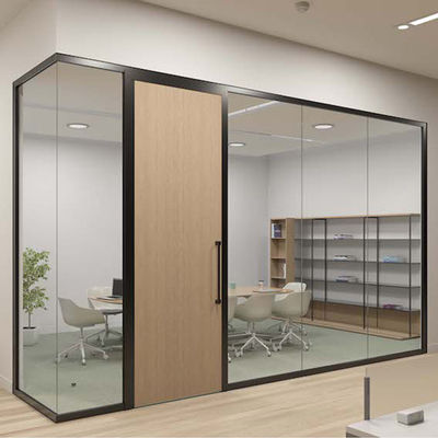 Quadro de alumínio vidro divisórias de escritório comercial com design personalizado