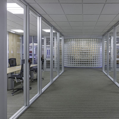 Parede divisória de vidro de perfil de alumínio