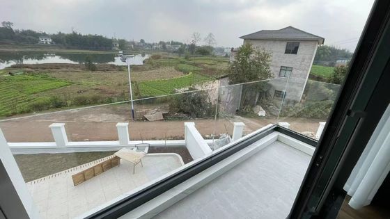 Barranco de vidro de alumínio sem enquadramento para canais U