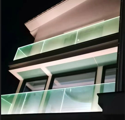 Relógio de vidro de alumínio exterior leve com luz LED
