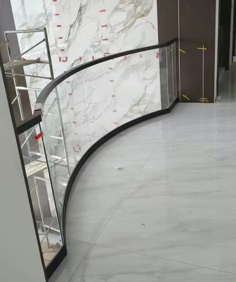 Barranco de vidro de alumínio compacto U-Channel Balustrade de vidro de alumínio à prova d'água