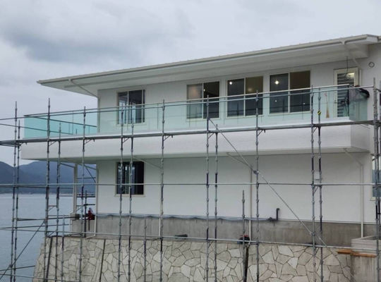 LED Light Glass Balustrade Alumínio Moderno Design de Barrancos Sem Quadro Vidro Temperado Barranco de Balcão Exterior